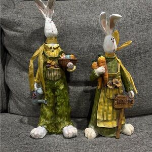 Vintage Hallmark farmer bunnies